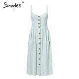 Mother and kids casual button dress Solid matching mom baby family clothes outfits beach dress Cute baby romper mom summer dress