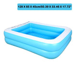 Summer Inflatable Swimming Pool Thicken PVC Rectangle Bathing Adults Kids Tub Comfortable Children Portable Elements