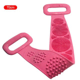 Silicone Back Scrubber Soft Loofah Bath Towel Bath Belt Body Exfoliating Massage For Shower Body Cleaning Bathroom Shower Strap