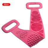 Silicone Back Scrubber Soft Loofah Bath Towel Bath Belt Body Exfoliating Massage For Shower Body Cleaning Bathroom Shower Strap