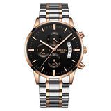 นาฬิกาชาย ยี่ห้อ NIBOSI แบบ QUARTZ กันน้ำได้ ตัวเรือน Stainless Steel สวยหรู..