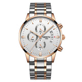 นาฬิกาชาย ยี่ห้อ NIBOSI แบบ QUARTZ กันน้ำได้ ตัวเรือน Stainless Steel สวยหรู..